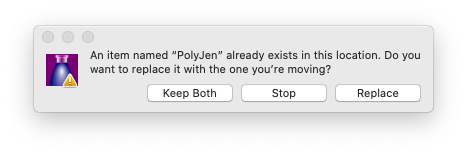 PolyJen Replace Warning