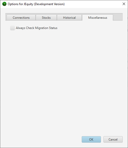 Tools | Options | Miscellaneous